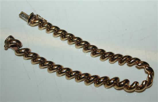 9ct curve link bracelet